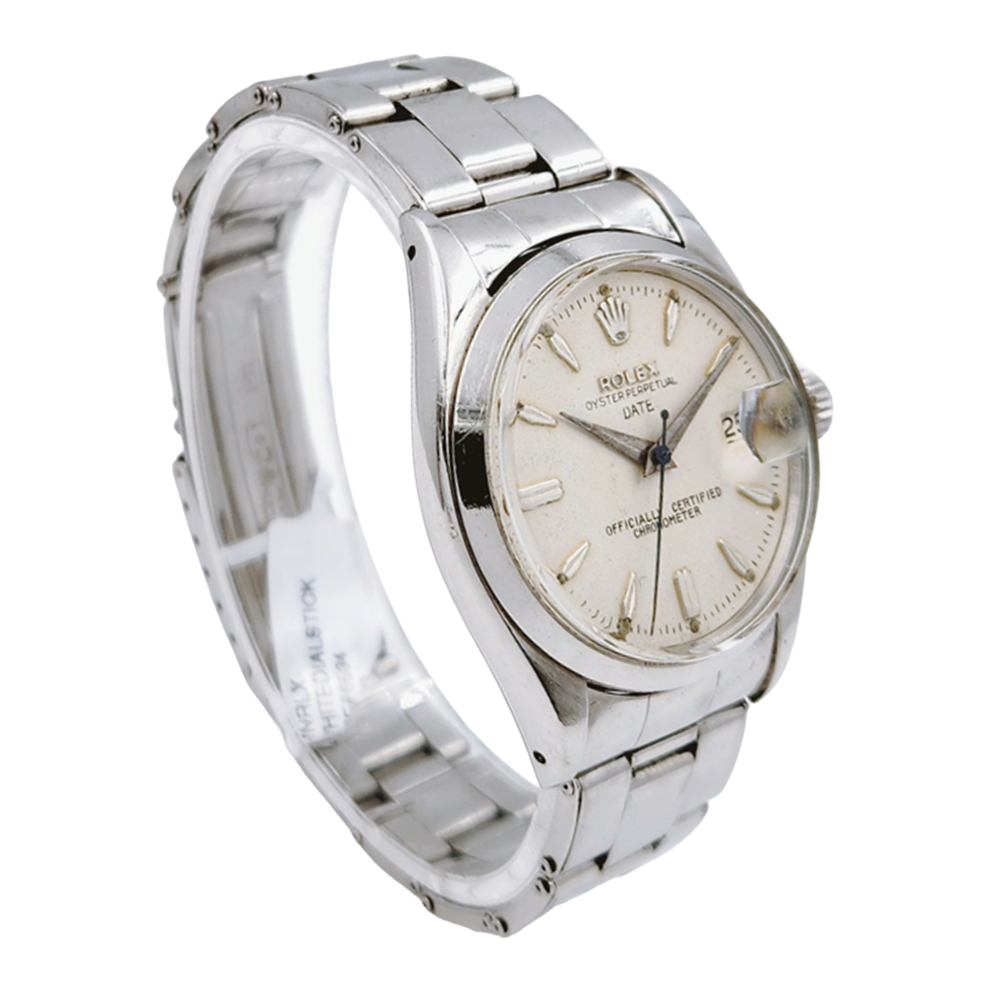 1976 Men's Rolex 34mm Date Vintage Stainless Steel Wristwatch w/ Cream Dial & Smooth Bezel. (Pre-Owned 6534)