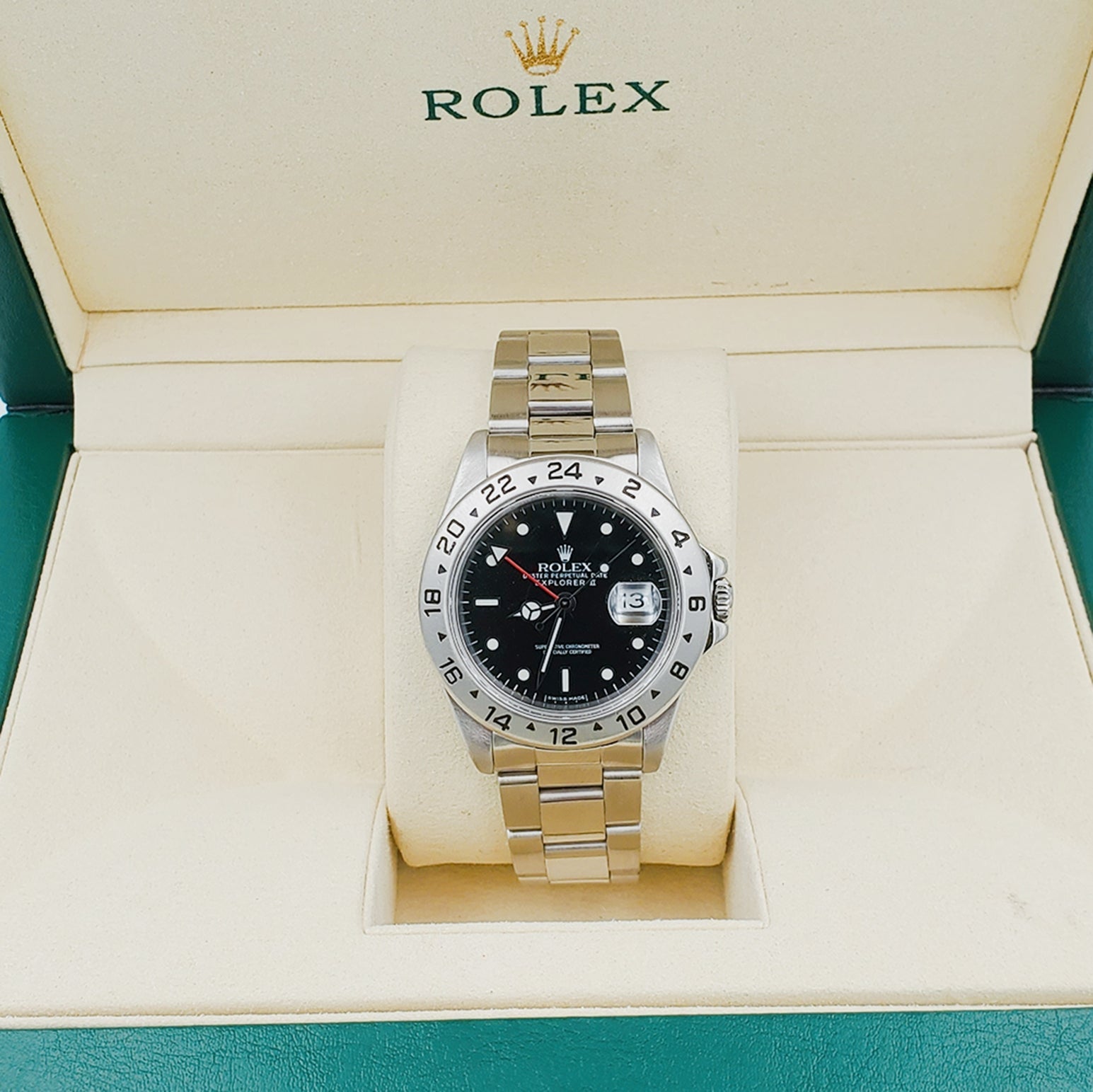 Men's Rolex 40mm Explorer II Stainless Steel Wristwatch w/ Black Dial. (Pre-Owned)