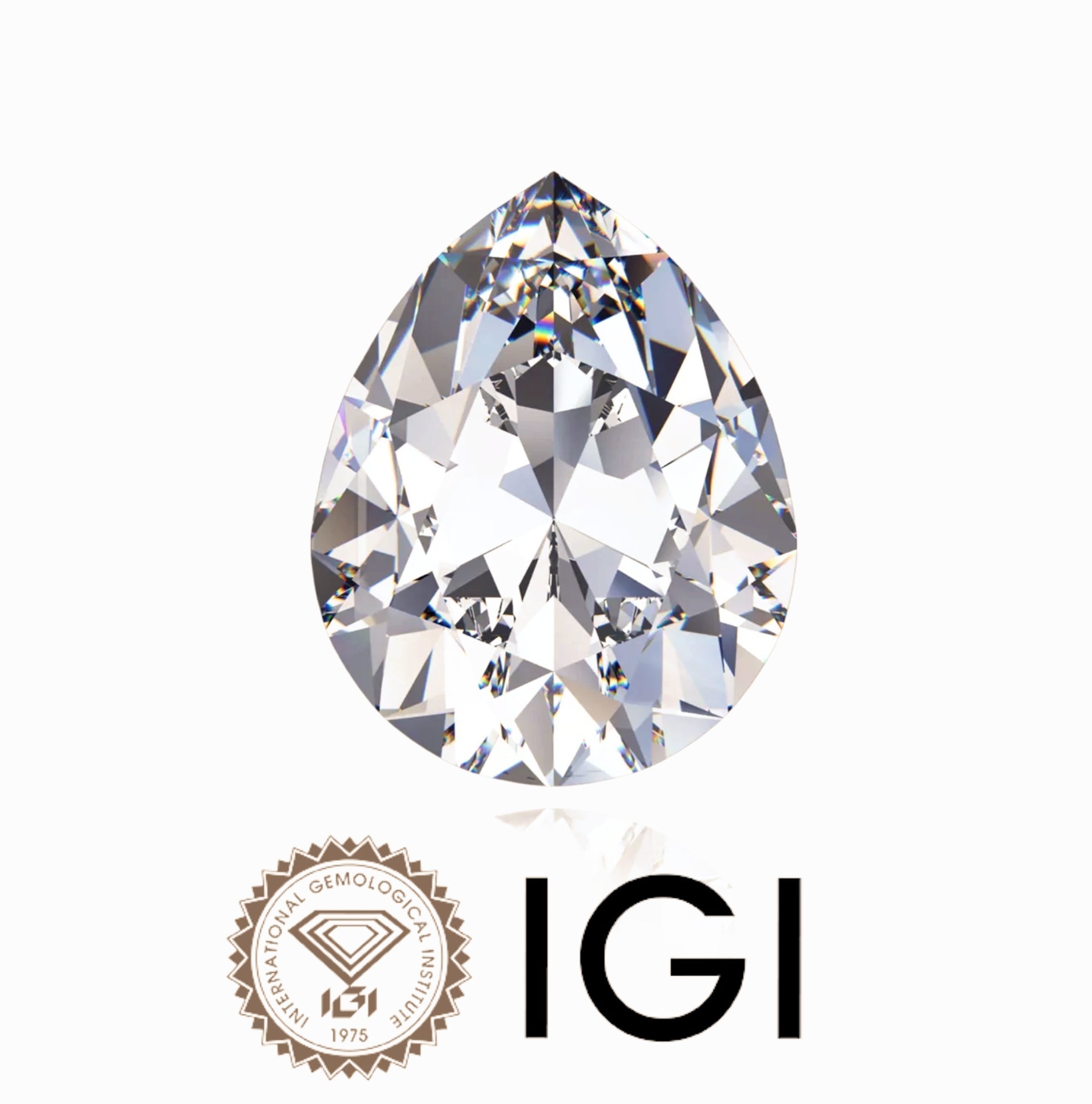 1.05 Carat Pear Wholesale IGI Certified Lab Grown Loose Diamond. (Clarity VVS2 / D Color)