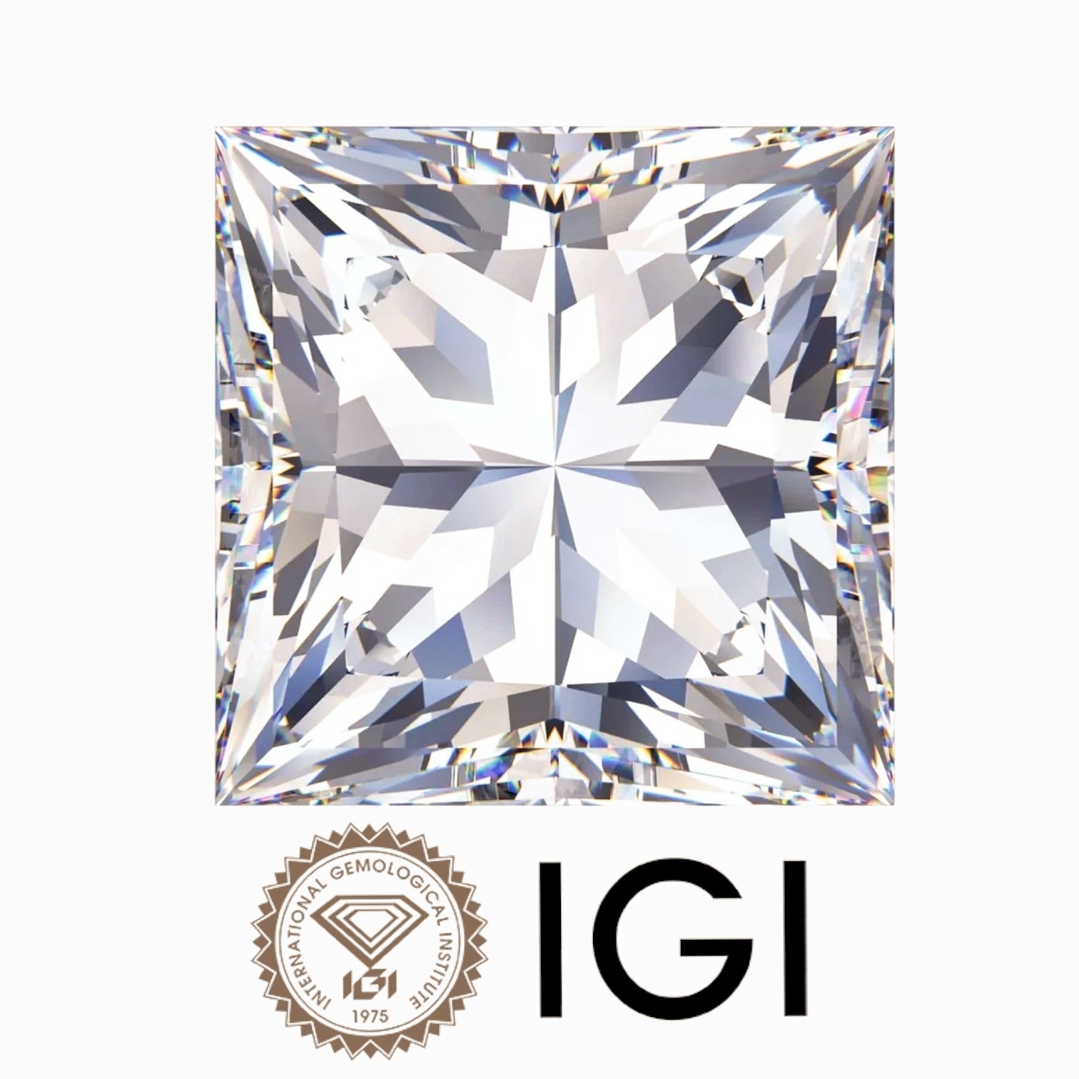 1.55 Carat Princess Wholesale IGI Certified Lab Grown Loose Diamond. (Clarity VS1 / F Color)