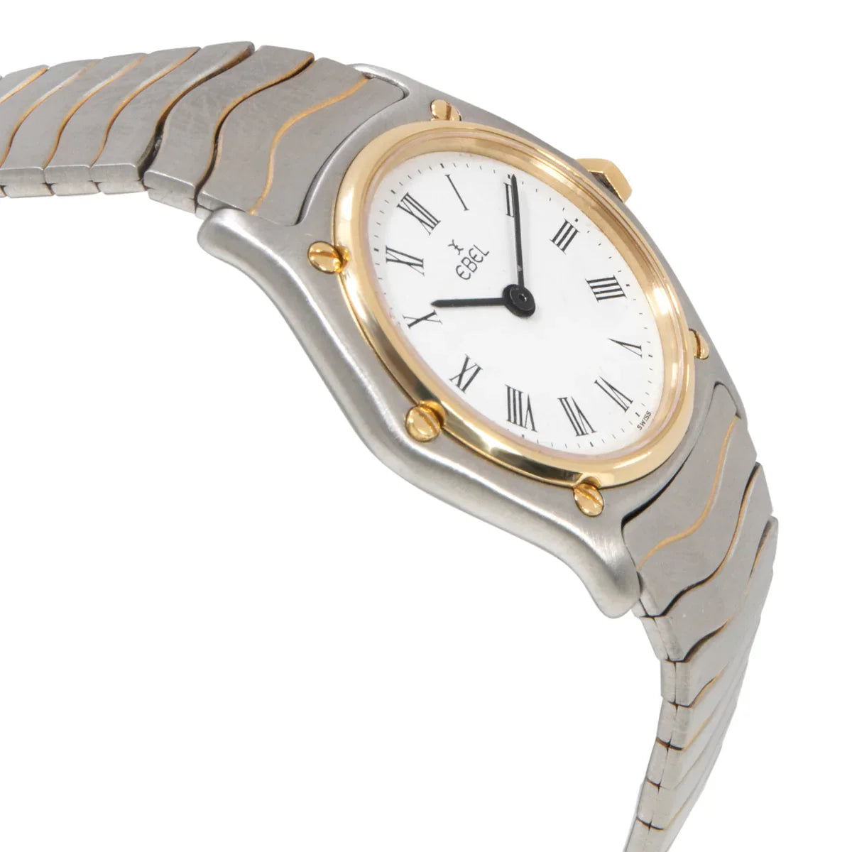 Men's Ebel 34mm 18K Yellow Gold / Stainless Steel Two Tone Wristwatch with Roman Numeral Dial. (Pre-Owned)