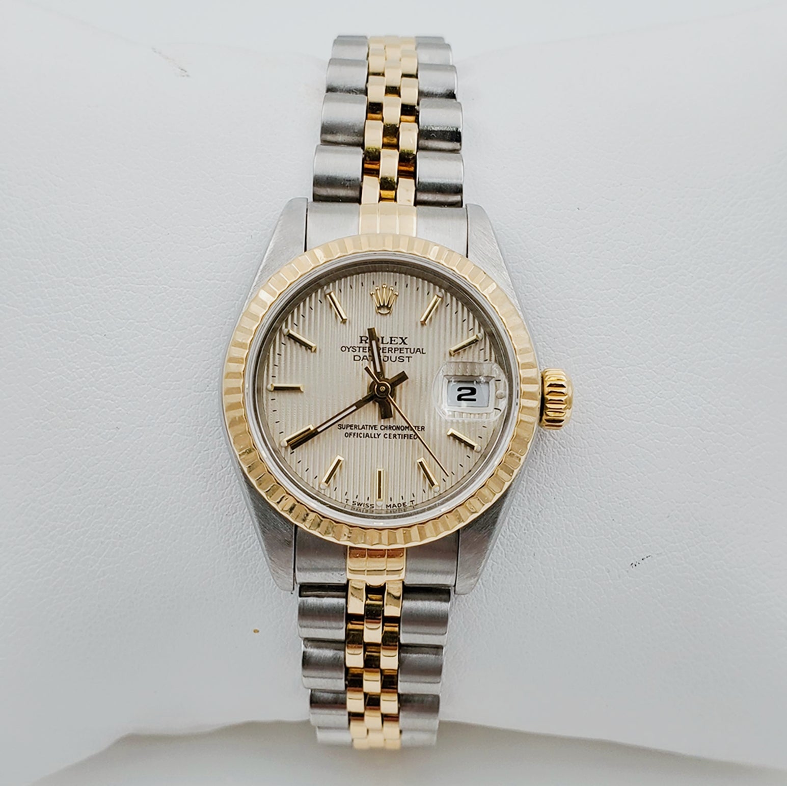 Rolex Datejust 18K Yellow Gold Tapestry Dial