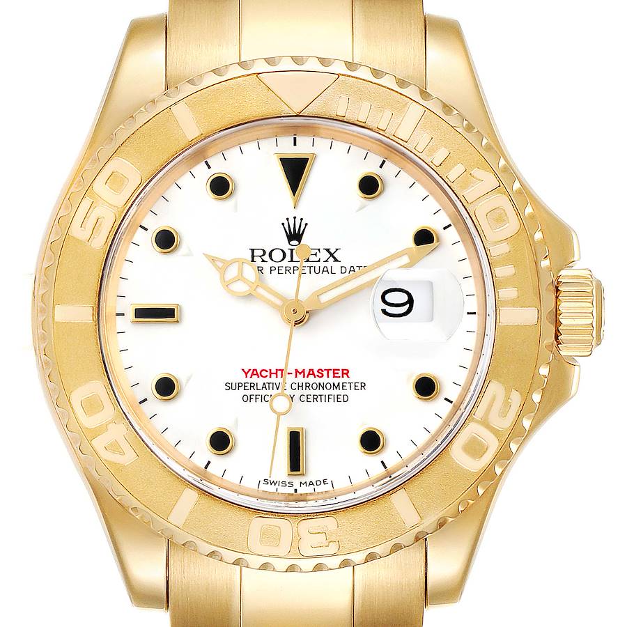 LOT:110  ROLEX - an 18ct yellow gold Oyster Perpetual Yacht