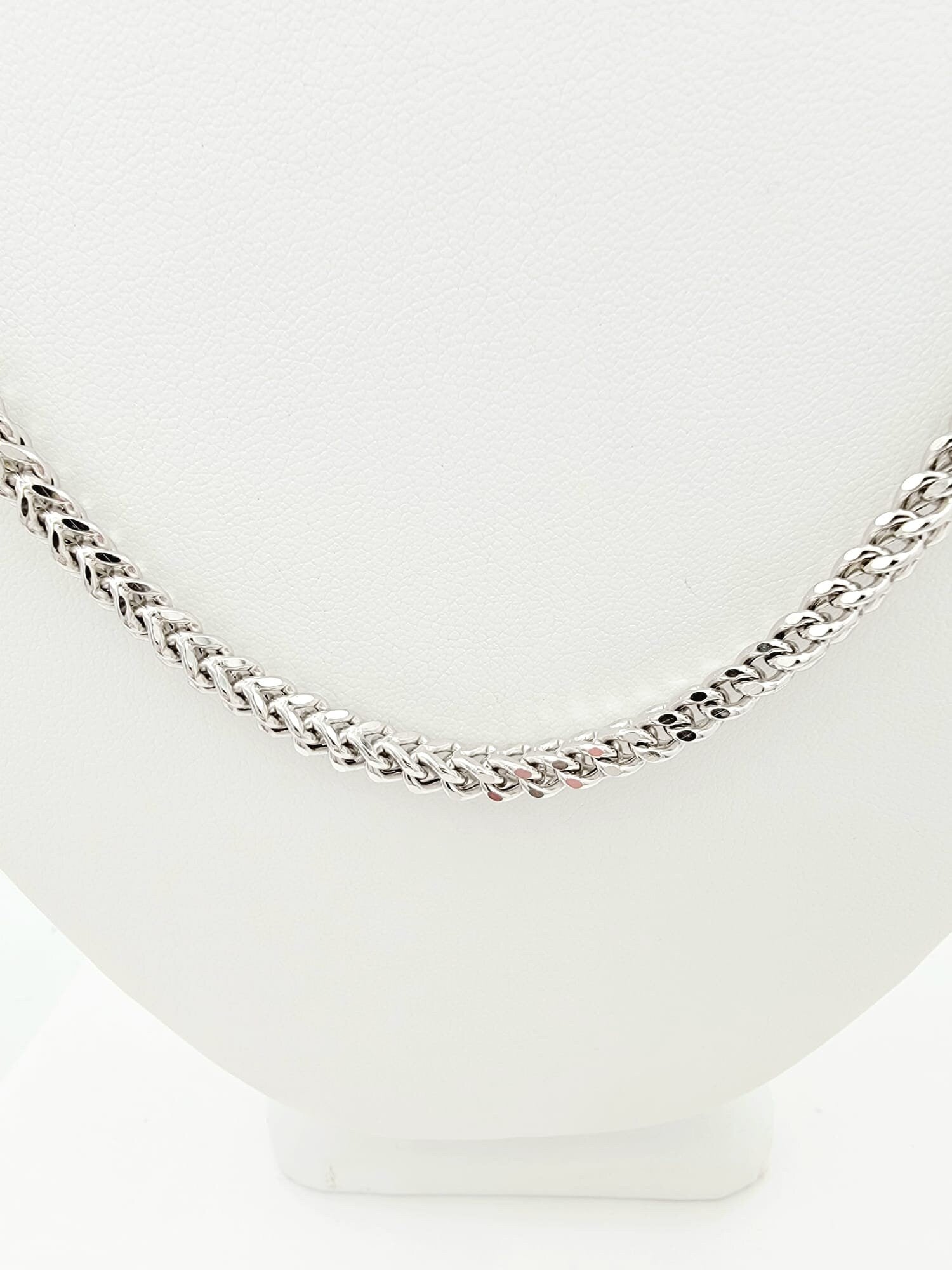 14k White Gold Solid Franco Chain